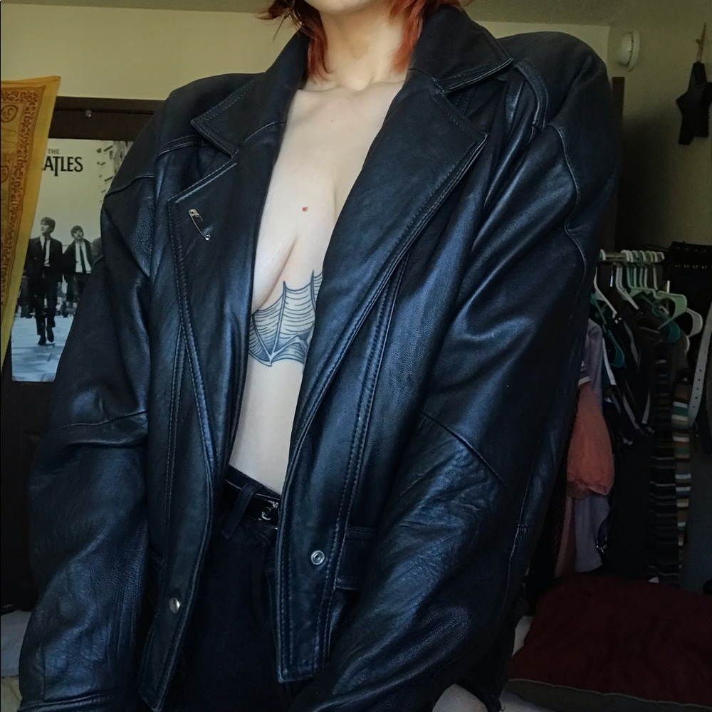 Vintage Charleys Leather Co. biker jacket